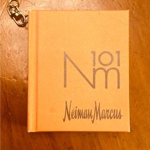 NM 101 miniature notebook, brilliant orange leather, vibrant abstract interior
